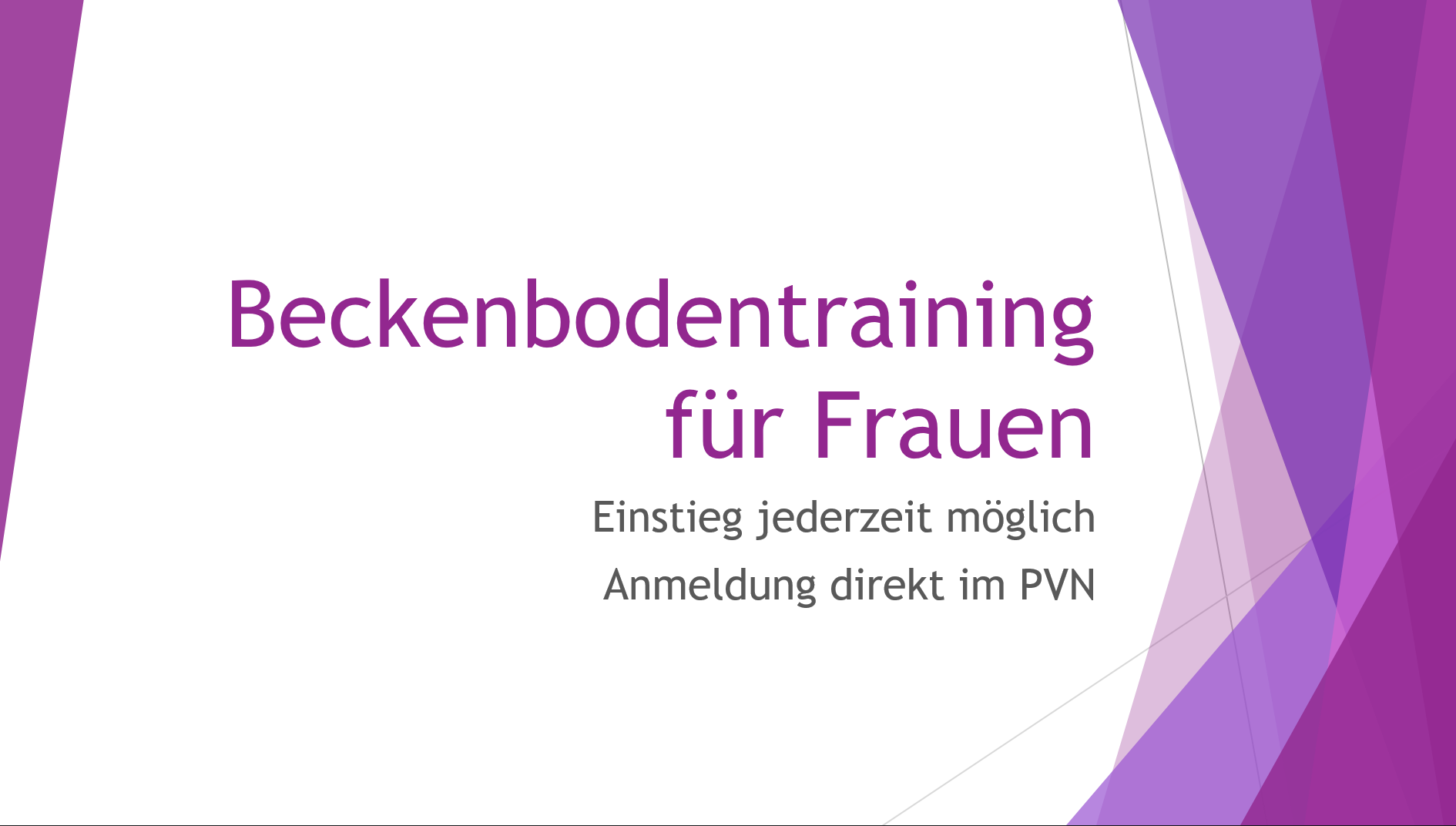 Beckenbodentraining